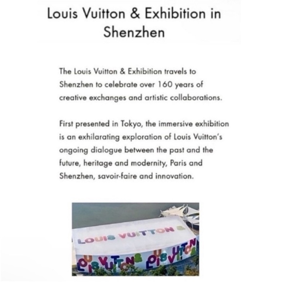 Louis Vuitton Novelty Canvas Eco Tote Bag Shenzhen Exhibition 2022 Limited 16x16 - Picture 3 of 14